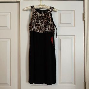 Black knit dress size 8 , fits slim